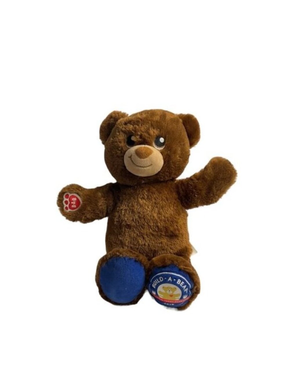 Build A Bear National Teddy Bear Day 2018 Blue Foot Exclusive Brown Plush 15"
